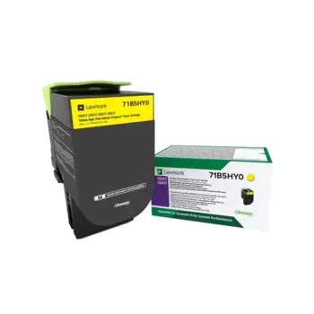 Картридж лазерный Lexmark 71B5HY0, желтый, 3500 страниц, оригинальный для Lexmark CS417dn, CS517de, CX417dn, CX517de