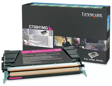 Картридж лазерный Lexmark C736 Magenta/C736H1MG, пурпурный, 10000 страниц, оригинальный для Lexmark C736,X736,X738