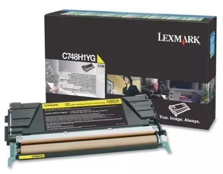 Картридж лазерный Lexmark C748H1YG, желтый, 10000 страниц, оригинальный для Lexmark C748de, C748dte, C748e