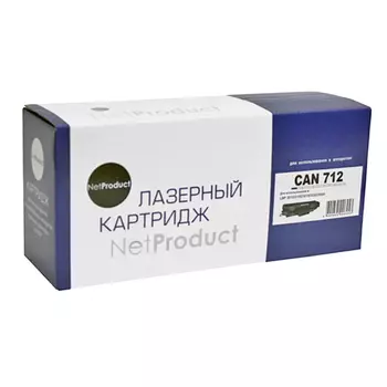 Картридж лазерный NetProduct N-№712 (712), черный, 1500 страниц, совместимый для Canon LBP 3010/ 3100