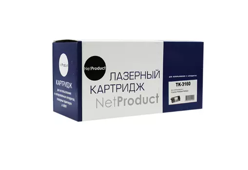 Картридж лазерный NetProduct N-TK-3160 (TK-3160/1T02T90NL0), черный, 12500 страниц, совместимый для Kyocera 3050DN/3055DN/3060DN
