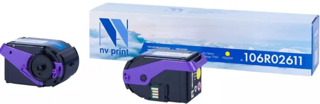 Картридж лазерный NV Print NV-106R02611Y (106R02611), желтый, 9000 страниц, совместимый для Xerox Phaser 7100
