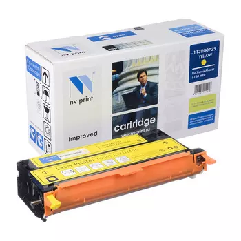 Картридж лазерный NV Print NV-113R00725Y (113R00725), желтый, 6000 страниц, совместимый, для Xerox Phaser 6180, Phaser 6180MFP