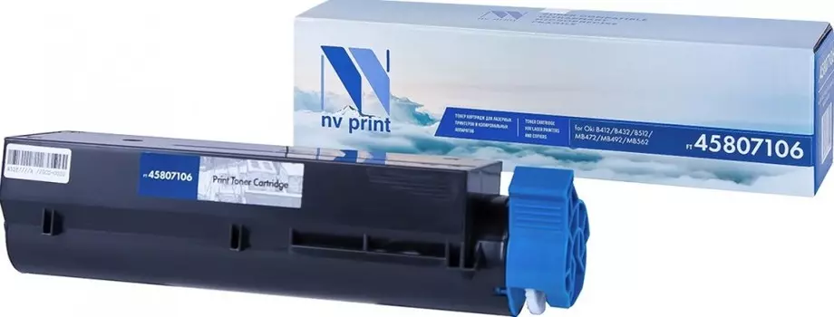 Картридж лазерный NV Print NV-45807106 (45807106), черный, 7000 страниц, совместимый для OKI 412/ 412dn/ 432/ 432dn/ MB 472/ 472dnw/ 492/ 492dn/562/562dnw