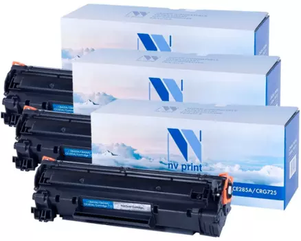 Картридж лазерный NV Print NV-725-SET3 (725/3484B002), черный, 1600 страниц, 3 шт., совместимый для Canon i-Sensys 6000/i-Sensys 6000B/i-Sensys 6020/i-Sensys 6020B/i-Sensys 6030/i-Sensys 6030B/i-Sensys 6030w/MF 3010