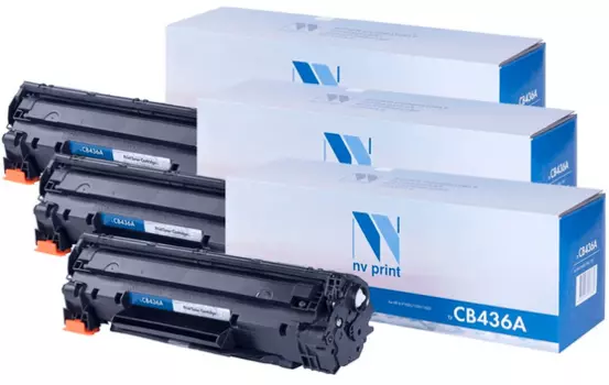 Картридж лазерный NV Print NV-CB436A-SET3 (№36A/CB436A), черный, 2000 страниц, 3 шт., совместимый для LJ M1120 mfp/ M1120n mfp/ M1522 MFP/ M1522n MFP/ M1522nf MFP/ P1504/ P1504n/ P1505/ P1505n/ P1506/ P1506n