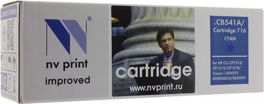 Картридж лазерный NV Print NV-CB541A/716C (125A/716), голубой, 1400 страниц, совместимый для Color LaserJet CP1215 / CP1515n / CM1312 / CM1312nfi / i-SENSYS LBP 5050 / MF8030CN / 8050CN