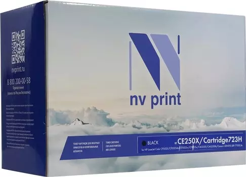 Картридж лазерный NV Print NV-CE250X/723HBk, черный, 10500 страниц, совместимый для LJC CP3525/CP3525dn/CP3525n/CP3525x/CM3530/CM3530fs/i-SENSYS LBP7750Cdn
