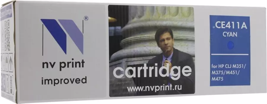 Картридж лазерный NV Print NV-CE411AC (305A), голубой, 2600 страниц, совместимый для LJ Pro 300 MFP M375nw / M351a, LJ Pro 400 MFP M475dn / M475dw / M451dn / M451dw / M451nw