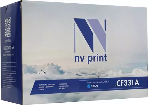 Картридж лазерный NV Print NV-CF331AC (654A/CF331A), голубой, 15000 страниц, совместимый, для LJ Color M651dn/M651n/M651xh