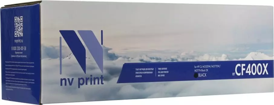 Картридж лазерный NV Print NV-CF400XBk (201X), черный, 2800 страниц, совместимый для Color LaserJet Pro M252dw / M252n / M274n / M277dw / M277n