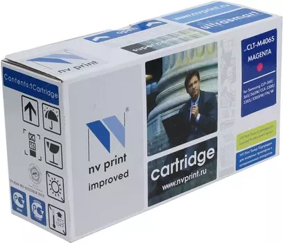 Картридж лазерный NV Print NV-CLTM406SM (CLT-M406S), пурпурный, 1000 страниц, совместимый для Samsung CLP-360/365/365W, CLX-3300/3305/3305W/3305FW/3305FN, Xpress C410/C460