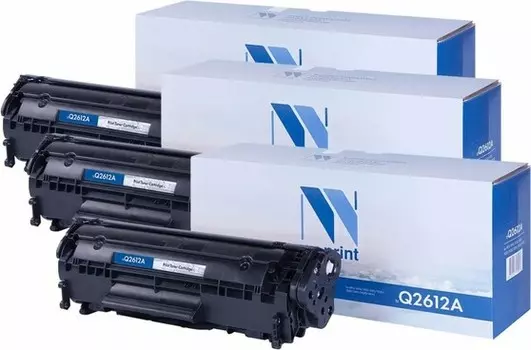 Картридж лазерный NV Print NV-Q2612A-SET3 (12A/Q2612A), черный, 2000 страниц, 3 шт., совместимый для LJ 1010/LJ 1012/LJ 1015/LJ 1018/LJ 1020/LJ 1022/LJ 3015/LJ 3020/LJ 3030/LJ 3050/LJ 3050Z/LJ 3052/LJ 3055/M1005mfp