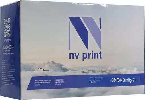 Картридж лазерный NV Print NV-Q6470A/711Bk (502A/711/Q6470A/1660B002), черный, 6000 страниц, совместимый, для LJ Color 3505/3505x/3505n/3505dn/3600/3600n/3600dn/3800/3800n/3800dn/3800dnt/LBP-5300/5360/MF-9130/9170/9220Cdn/9280Cdn