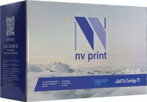 Картридж лазерный NV Print NV-Q6471A/711C (502A/711/Q6471A/1659B002), голубой, 4000 страниц, совместимый, для LJ Color 3505/3505x/3505n/3505dn/3600/3600n/3600dn/3800/3800n/3800dn/3800dnt/LBP-5300/5360/MF-9130/9170/9220Cdn/9280Cdn