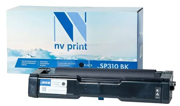 Картридж лазерный NV Print NV-SP310BK (SPC310 HE/407634), черный, 6500 страниц, совместимый для Ricoh Aficio SPC231DN/SPC232/SPC242 без чипа