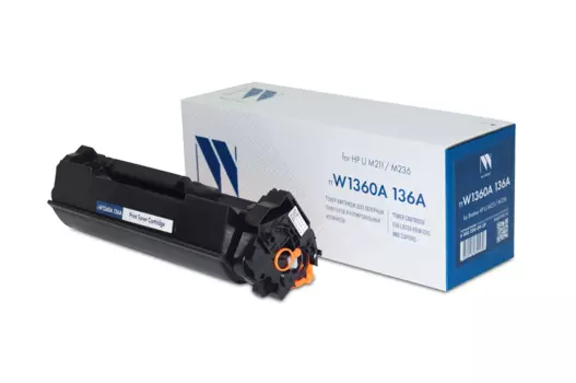 Картридж лазерный NV Print NV-W1360A (№136A/W1360A), черный, 1150 страниц, совместимый для LJ M211d/209/233/234