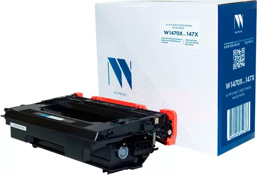 Картридж лазерный NV Print NV-W1470XNC (147X/W1470X), черный, 25200 страниц, совместимый для M612/M634/M635/M636/LJ Enterprise M611dn/M612dn/MFP M634dn/M634h/M634z/M635fht/M635h/flow MFP M635z/M636fh/M636z/M611 без чипа