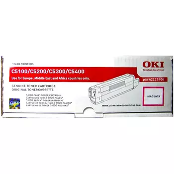 Картридж лазерный OKI 42127489/42127406/42127489, пурпурный, 5000 страниц, оригинальный, для OKI Oki C5100 / C5150 / C5200 / C5300 / C5400