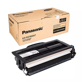 Картридж лазерный Panasonic KX-FAT403A7, черный, 8000 страниц, оригинальный, для Panasonic KX-MB3030RU
