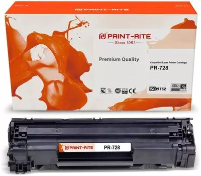 Картридж лазерный Print-Rite PR-728 (728/3500B002), черный, 2100 страниц, совместимый для Canon imageCLASS MF4410 / MF4420 / MF4430 / MF4450 / MF4550 / MF4570 / MF4580