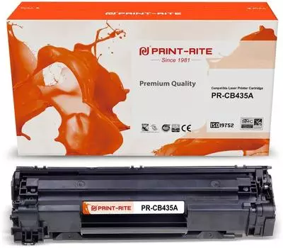 Картридж лазерный Print-Rite PR-CB435A (№35A/CB435A), черный, 1500 страниц, совместимый для LaserJet P1005/P1006