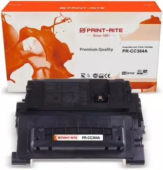Картридж лазерный Print-Rite PR-CC364A (№64A/CC364A), черный, 10000 страниц, совместимый для LaserJet P4014/P4015/P4515