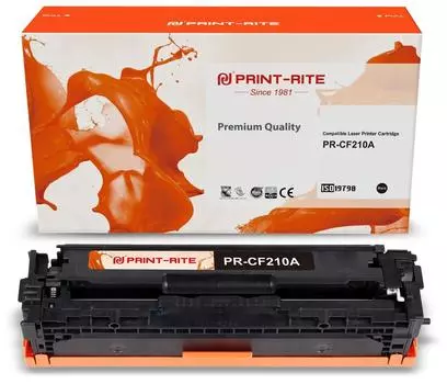 Картридж лазерный Print-Rite PR-CF210A (№131A/CF210A), черный, 1600 страниц, совместимый для LJ Pro 200 M251 MFP M276