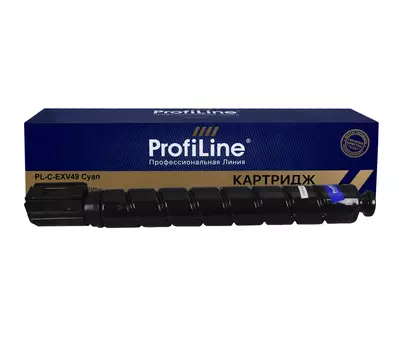 Картридж лазерный ProfiLine PL-C-EXV49/PL_C-EXV49_C (C-EXV49/8525B002), голубой, 19000 страниц, совместимый для Canon ImageRunner Advance C3320/3320i/3325i/3330i/3520i/3525i/3530i без чипа