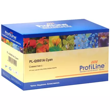 Картридж лазерный ProfiLine PL-Q5951A (Q5951A), голубой, 10000 страниц, совместимый, для Color LJ 4700/4700n/4700dn/4700dtn (TRH350C)