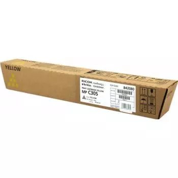 Картридж лазерный Ricoh MPC305E/842080, желтый, 4000 страниц, оригинальный для Ricoh Aficio MPC305SP/SPF