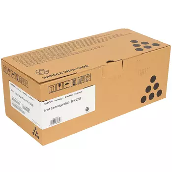 Картридж лазерный Ricoh SPC220E Bk/406052, 407642, черный, 2300 страниц, оригинальный для Ricoh Aficio SP C220S / C221SF / C222SF / C220N / C221N / C222DN / C240DN / C240SF