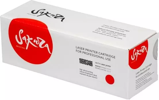 Картридж лазерный Sakura SA106R03486 (106R03486), пурпурный, 2400 страниц, совместимый для Xerox Phaser, WC