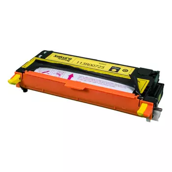 Картридж лазерный SAKURA SA113R00725 (113R00725), желтый, 6000 страниц, совместимый, для Xerox XEROX P6180