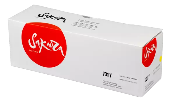 Картридж лазерный Sakura SA731Y (731Y/6269B002), желтый, 1500 страниц, совместимый для Canon i-sensys LBP7100C/7110C