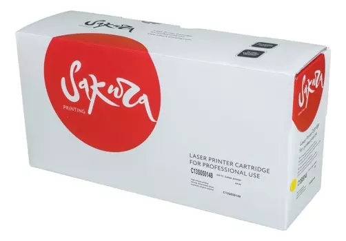 Картридж лазерный SAKURA SAC13S050148 (0148/C13S050148), желтый, 8000 страниц, совместимый для Epson Aculaser C4100