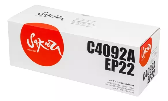 Картридж лазерный Sakura SAC4092A/EP22 (C4092A/EP22), черный, 2500 страниц, совместимый для LJ 1100/1100A/3200; LBP-800/810/1110/1120