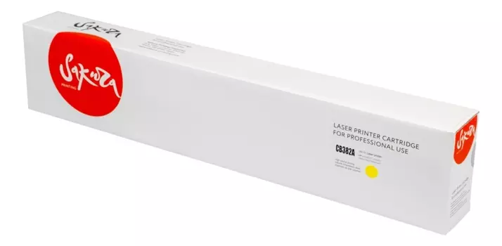 Картридж лазерный SAKURA SACB382A (824A/CB382A), желтый, 21000 страниц, совместимый для Color LJ CP6015xh/ CP6015n/ CP6415dn/ CM6030 /CM6030f/ CM6040/ CM6040f
