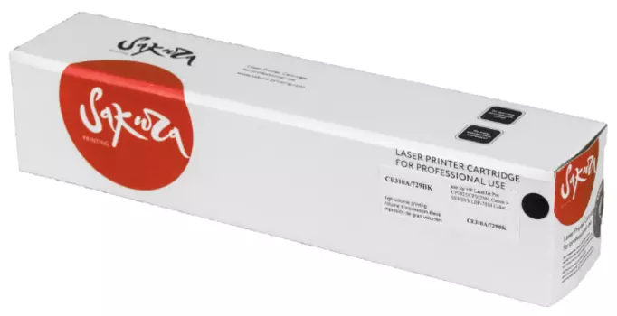 Картридж лазерный Sakura SACE310A/729Bk (CE310A/729), черный, 1200 страниц, совместимый для LJ Pro CP1025 / CP1025N