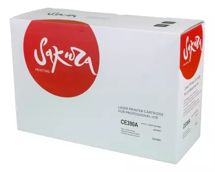 Картридж лазерный Sakura SACE390A (CE390A), черный, 10000 страниц, совместимый для LaserJet M4555