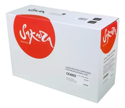 Картридж лазерный Sakura SACE400X (CE400X), черный, 11000 страниц, совместимый для Enterprise 500 Color M551n/525f/525dn/570/575f