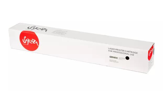 Картридж лазерный Sakura SACEXV49BK (C-EXV49Bk), черный, 36000 страниц, совместимый для Canon IR C3320/C3320i/C3325i/C3330i/C3500/C3520i MFP/C3525i MFP/C3530i без чипа
