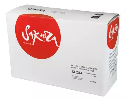 Картридж лазерный Sakura SACF321A (653A/CF321A), голубой, 16500 страниц, совместимый для Color LaserJet Enterprise M680dn, M680f, M680z