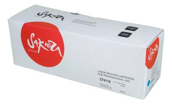 Картридж лазерный Sakura SACF411X (410X/CF411X), голубой, 5000 страниц, совместимый для LaserJet Pro M452nw, M452dn, M477fnw, M477fdw, M477fdn, M377dw
