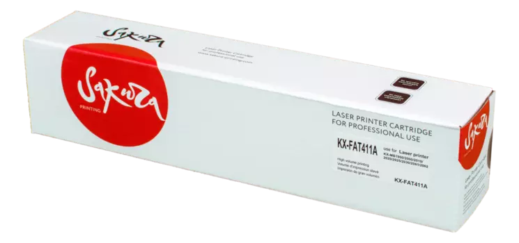 Картридж лазерный Sakura SAKXFAT411A (KX-FAT411А), черный, 2000 страниц, совместимый для Panasonic KX-MB1900, KX-MB2000, KX-MB2020, KX-MB2030, KX-MB2051, KX-MB2061