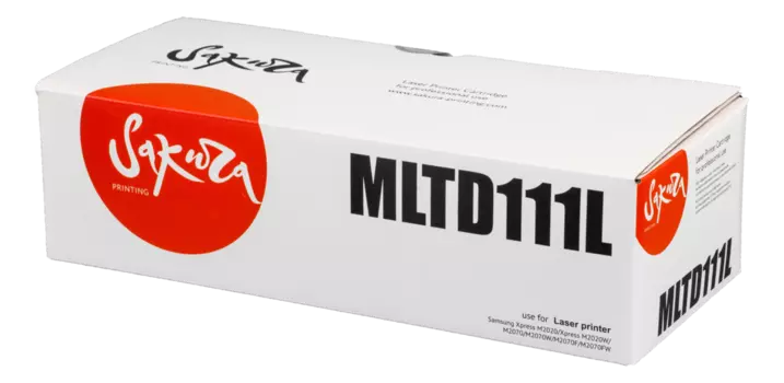 Картридж лазерный Sakura SAMLTD111L (MLT-D111L/MLT-D111L/SEE), черный, 1800 страниц, совместимый для Samsung ,Xpress M2020, Xpress M2020W, Xpress M2070, Xpress M2070W, Xpress M2070F, Xpress M2070FW