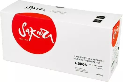 Картридж лазерный Sakura SAQ3960A (122A/Q3960A), черный, 5000 страниц, совместимый для LJ 2550/2550L/2550LN/2550N/2820/2840/3000/3000DN/3000DTN/3000N