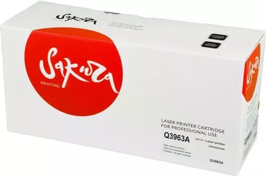 Картридж лазерный Sakura SAQ3963A (122A/Q3963A), пурпурный, 4000 страниц, совместимый для LJ 2550/2550L/2550LN/2550N/2820/2840/3000/3000DN/3000DTN/3000N