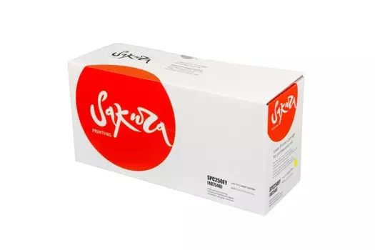 Картридж лазерный Sakura SASPC250EY (SPC250E Y/407546), желтый, 1600 страниц, совместимый для Ricoh Aficio SP C250/C260/C261