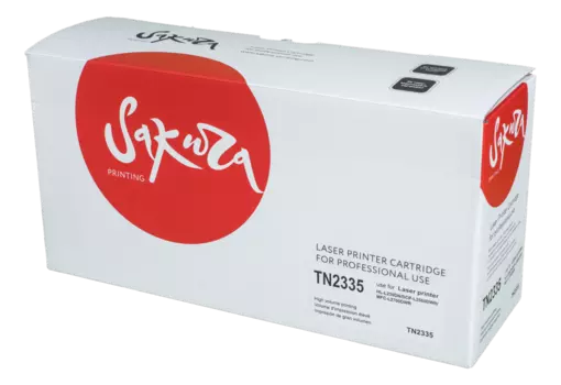 Картридж лазерный Sakura SATN2335 (TN-2335), черный, 1200 страниц, совместимый для Brother HL-L2300DR, HL-L2340DWR, HL-L2360DNR, HL-L2365DWR, DCP-L2500DR, DCP-L2520DWR, DCP-L2540DNR, DCP-L2560DWR, MFC-L2700DWR, MFC-L2720DWR, MFC-L2740DWR